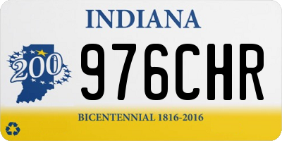 IN license plate 976CHR