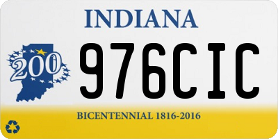 IN license plate 976CIC