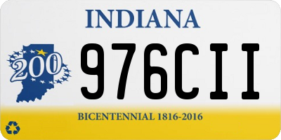 IN license plate 976CII