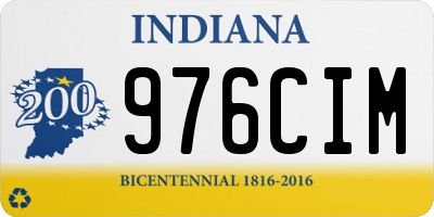 IN license plate 976CIM