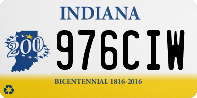 IN license plate 976CIW