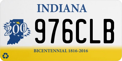 IN license plate 976CLB