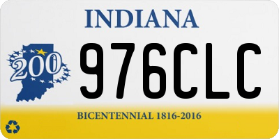 IN license plate 976CLC