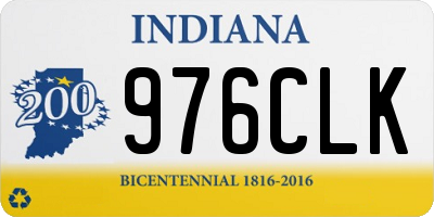 IN license plate 976CLK
