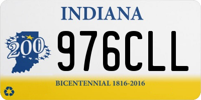 IN license plate 976CLL