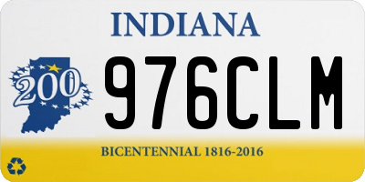 IN license plate 976CLM