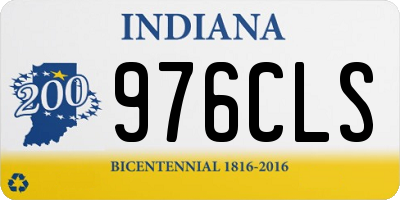 IN license plate 976CLS