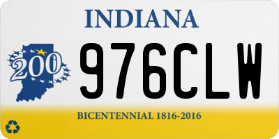 IN license plate 976CLW