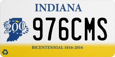 IN license plate 976CMS