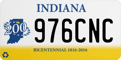 IN license plate 976CNC