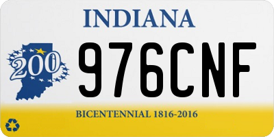IN license plate 976CNF