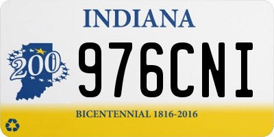 IN license plate 976CNI
