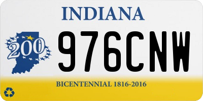 IN license plate 976CNW