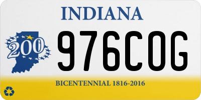 IN license plate 976COG