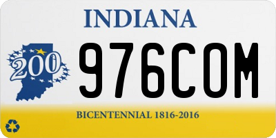 IN license plate 976COM