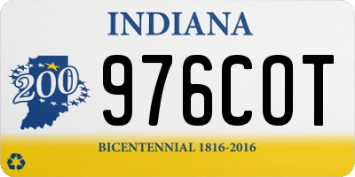 IN license plate 976COT