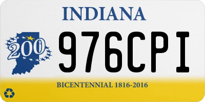 IN license plate 976CPI