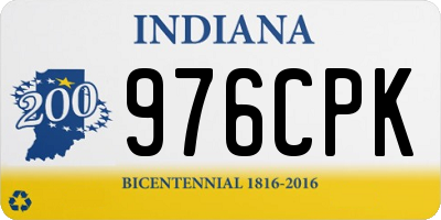 IN license plate 976CPK