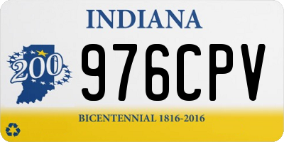 IN license plate 976CPV