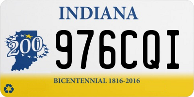 IN license plate 976CQI