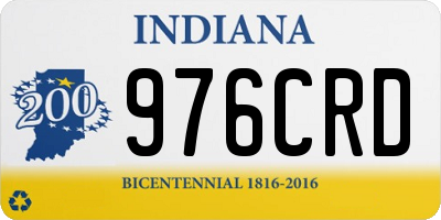 IN license plate 976CRD