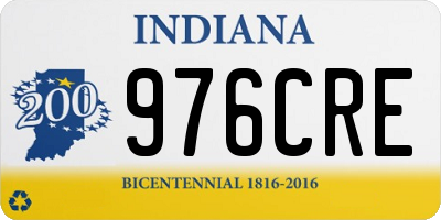 IN license plate 976CRE