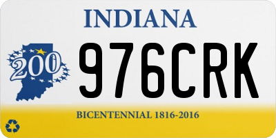 IN license plate 976CRK