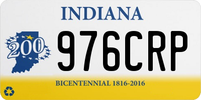 IN license plate 976CRP
