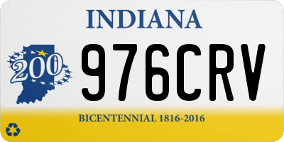 IN license plate 976CRV