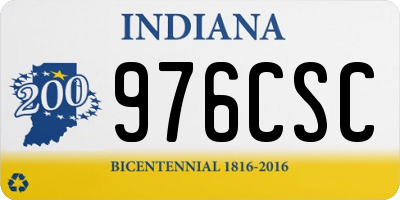 IN license plate 976CSC