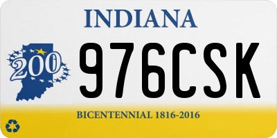 IN license plate 976CSK