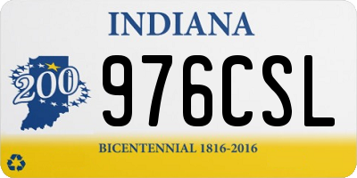 IN license plate 976CSL