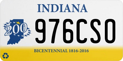 IN license plate 976CSO