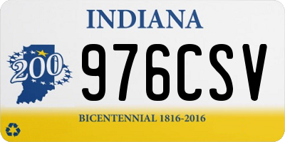 IN license plate 976CSV
