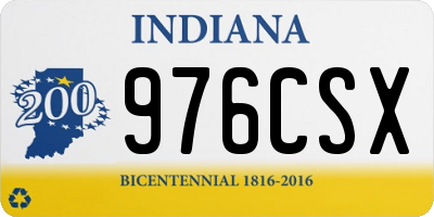 IN license plate 976CSX