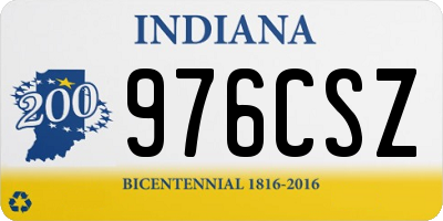 IN license plate 976CSZ