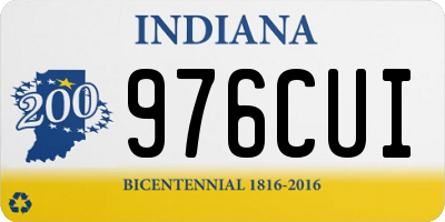 IN license plate 976CUI