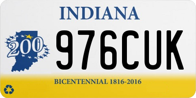 IN license plate 976CUK