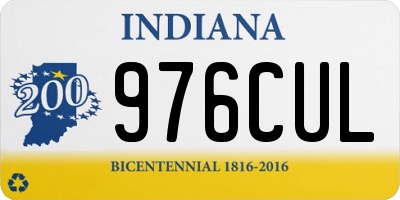 IN license plate 976CUL