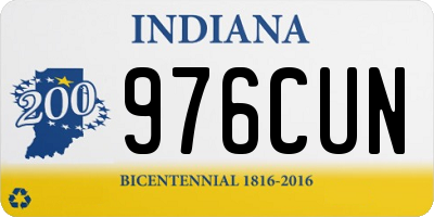 IN license plate 976CUN