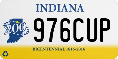 IN license plate 976CUP