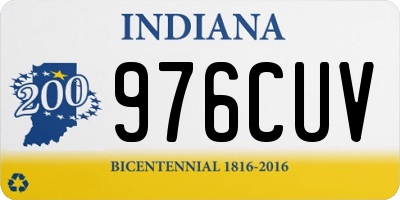 IN license plate 976CUV
