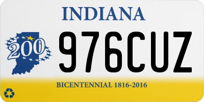 IN license plate 976CUZ