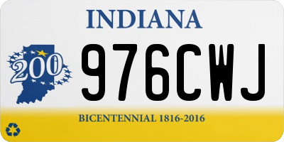IN license plate 976CWJ