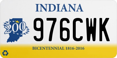 IN license plate 976CWK