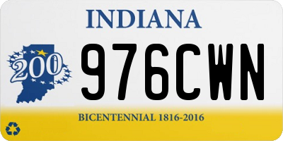 IN license plate 976CWN