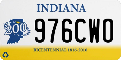 IN license plate 976CWO