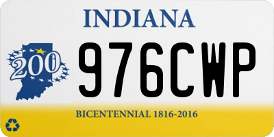 IN license plate 976CWP