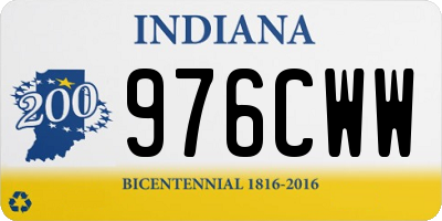 IN license plate 976CWW