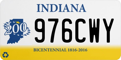 IN license plate 976CWY